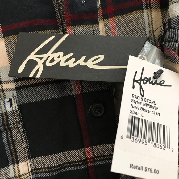 Howe Rag & Stone Plaid Long Sleeve NWT Shirt L - Picture 8 of 8